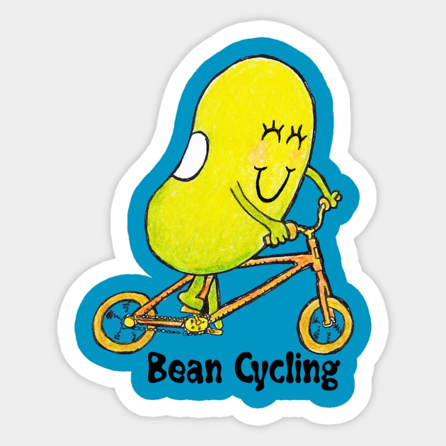 Just Bean Happy - Bean Cycling Sticker by justbeanhappy